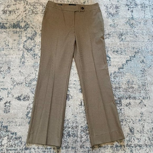Talbots Pants - Talbots | Signature Boot Retro 70s Style Plaid Dress Pants 6 32 Stretch Academia
